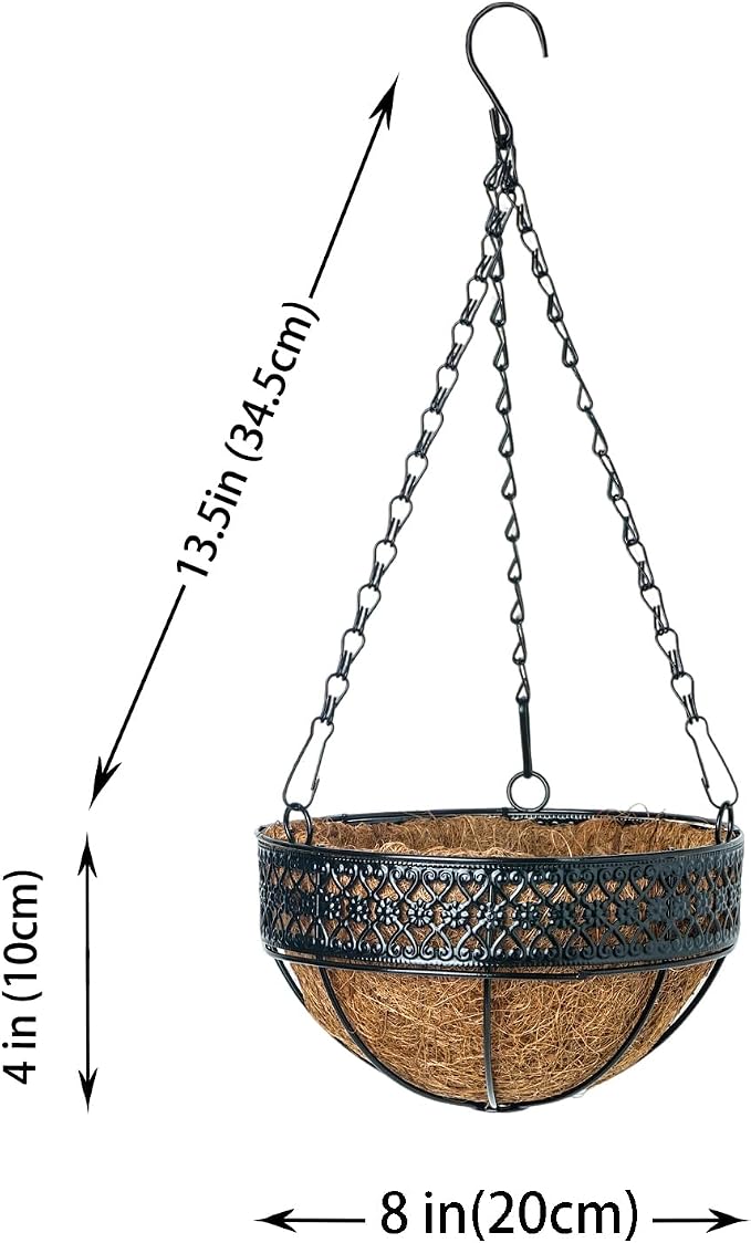 LX7 3-Pack Hanging & Wall-Mounted Plant Baskets - Image 6
