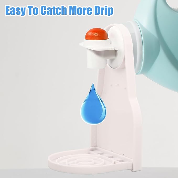 4 PCS Laundry Detergent Cup Holder & Nozzle Force-Saving Switch, Plastic Liquid - Image 2