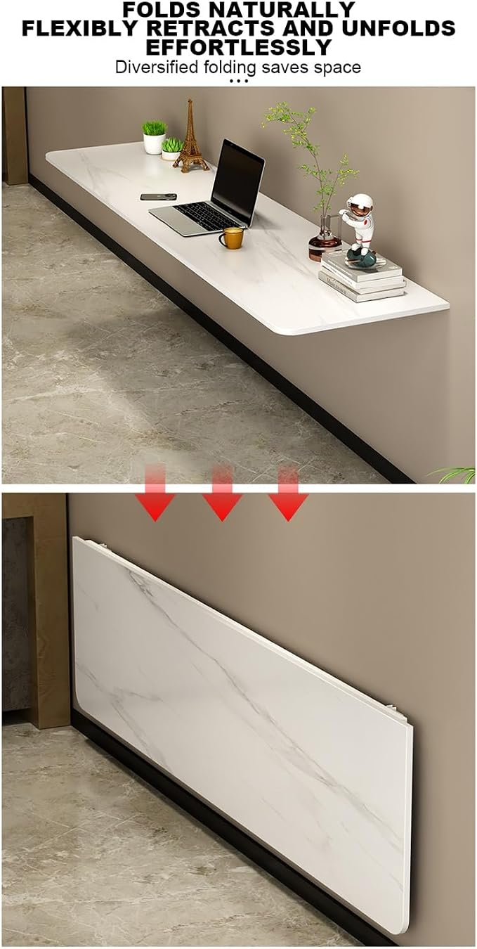 Folding Wall-Mounted Drop-Leaf Table Wall Mounted Folding Workbench Laundry - Image 6