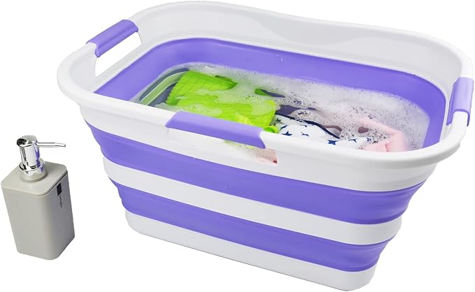 SAMMART 30L Collapsible Plastic Laundry Basket - Image 5