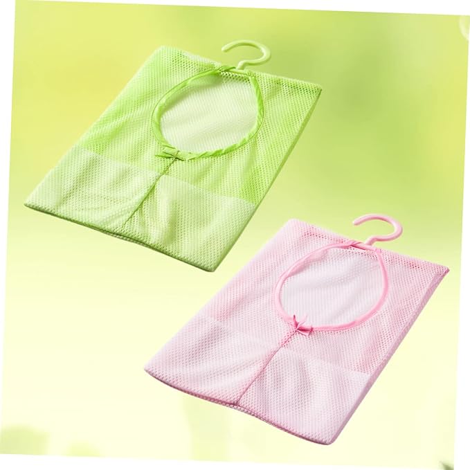 4pcs Mesh Clothespin Storage Bag Rotatable Hanger Multipurpose Organizer - Image 2