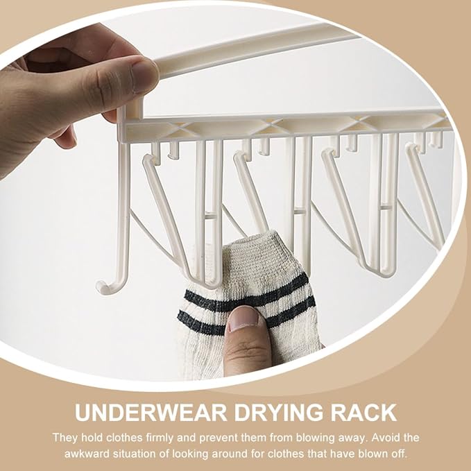 Windproof Laundry Rack with Clips - Image 5