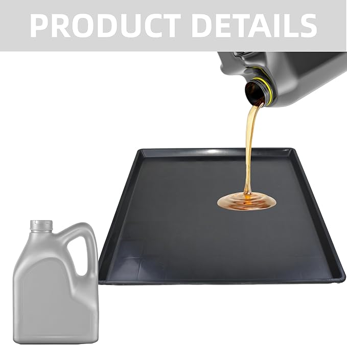 2 Pack 22.8'' x 19.3'' Mini Fridge Drip Pan, Portable AC Drip Pan, Plastic Drip - Image 3