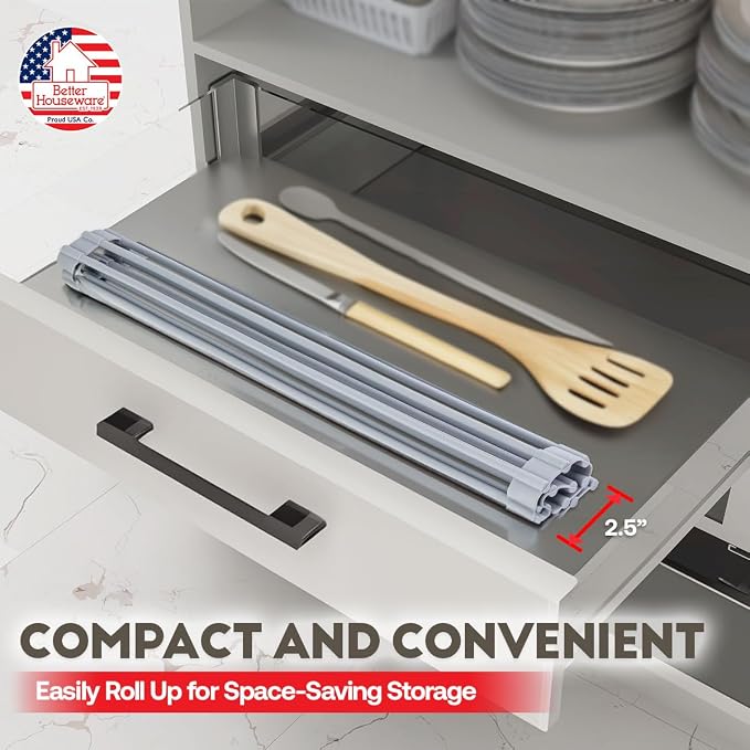 Better Houseware 1434 Over- Over-Sink Roll-Up Drying Rack - Image 3