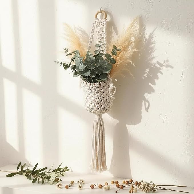 Boho Hanging Wall Basket Indoor - Image 7