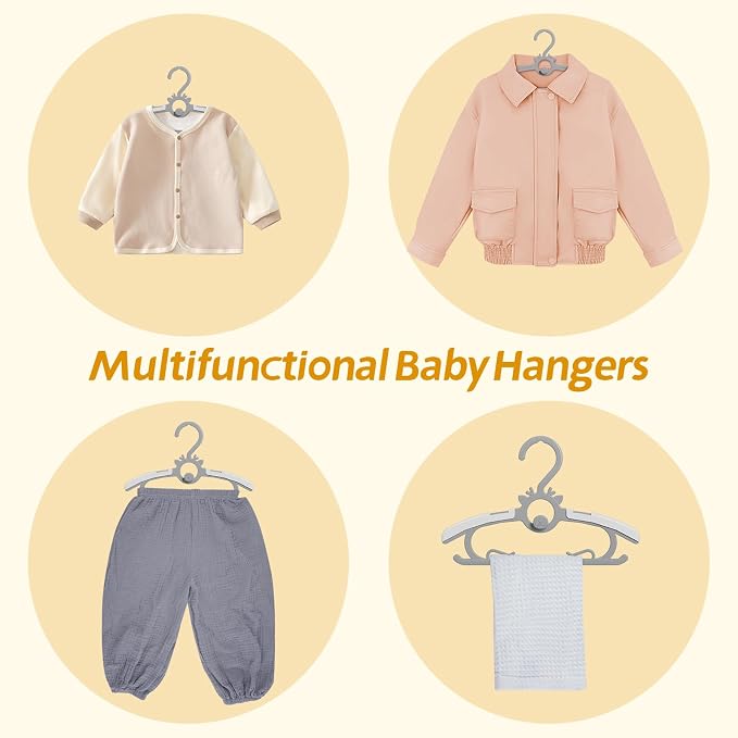 Toddler Hangers 60PCS, 45g Ultra-Thick Space Saving Non-Slip Plastic Hanger - Image 6