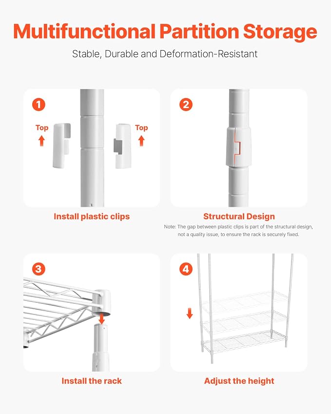 VEVOR Over The Washer and Dryer Storage Shelf, 3 Tier Laundry Room Drying Rack - Image 8