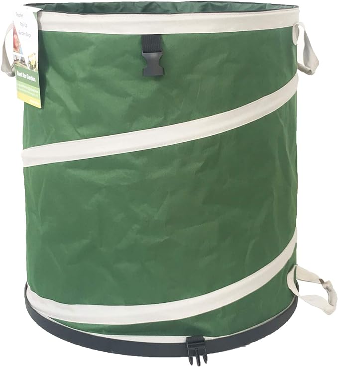 24-Gallon Collapsible Trash Can Hard-Shell Bottom Leaf Bag, Yard Waste Bags by TespherCreationsforGardeningYardWorkandLawnsCareOutdoorActivitiesRVCampingTrips