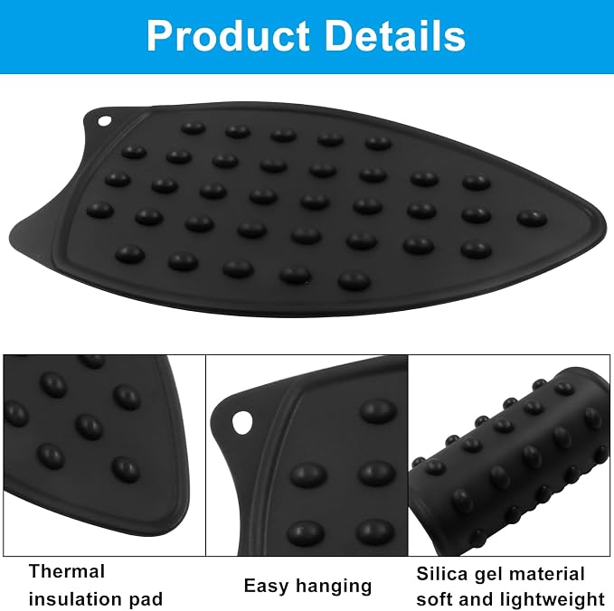 2 Pcs Silicone Iron Rest Pads Mat Iron Hot Heat Resistant Protective Pads - Image 4