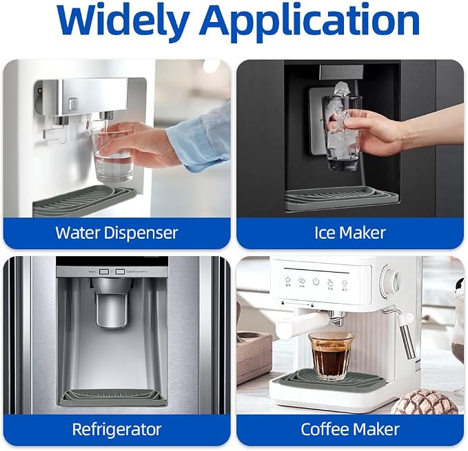 Silicone Refrigerator Drip Tray 2 Pack, Cuttable Water Dispenser Drip Collector - Image 8