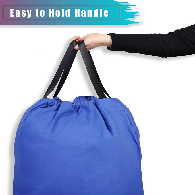 LOLOMLO Extra Large Canvas Laundry Bags - Image 3