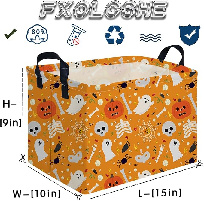 Rectangular Halloween Basket, Trick or Treat Basket - Image 7