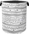 Grey Lines Laundry Basket by Gearsly