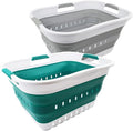 SAMMART Set of 2-30L Collapsible Plastic Laundry Basket by SAMMART