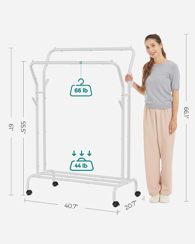 SONGMICS Clothes Rack, Double-Rod Clothing Rack - Image 5