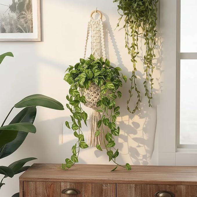 Boho Hanging Wall Basket Indoor by ZYApril