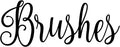 Brushes 5.25w x 2h Label | Bathroom Organization | Die Cut Vinyl Decal | Black by MinglewoodTrading