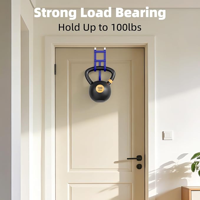 Over The Door Hooks, 2 Pack Heavy Duty Triple-Hook Door Hanger Hooks - Image 4