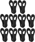 Toyvian 10pcs Black Plastic Hanger Clips Non-Slip Clothes Pegs Multi-Functional by Toyvian