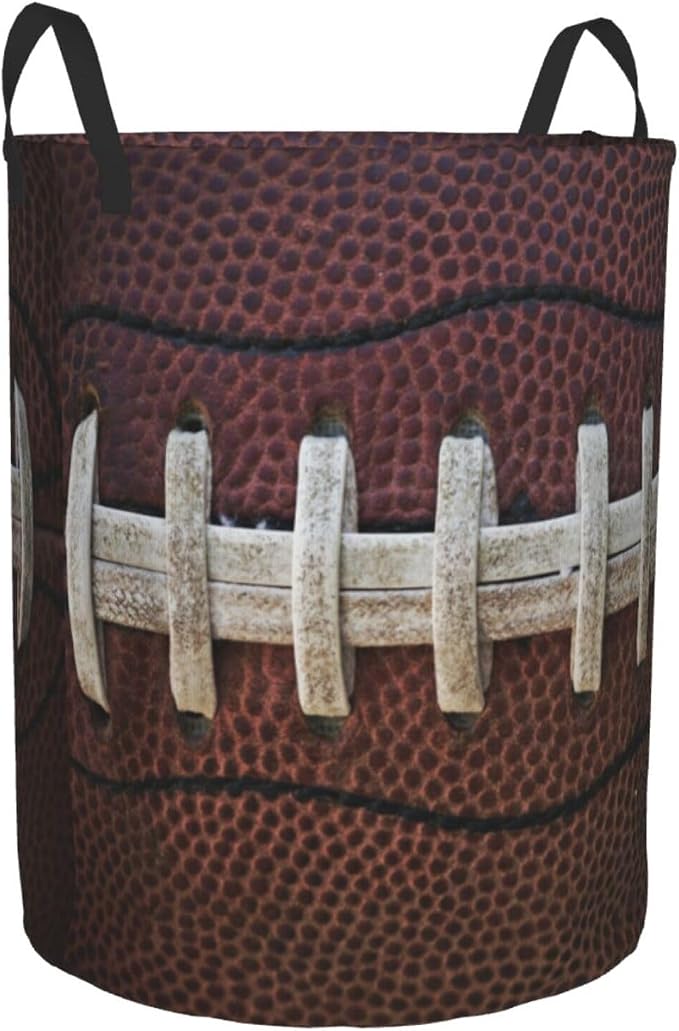 Football Laundry Basket Storage Bin Foldable Laundry Hamper Clothes Storage - Image 2