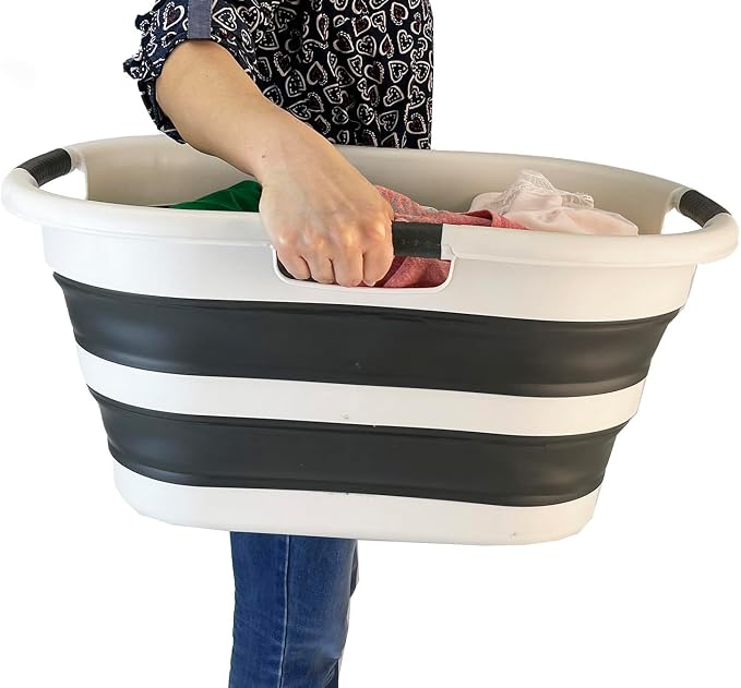 SAMMART 40L Collapsible Plastic Laundry Basket - Image 6