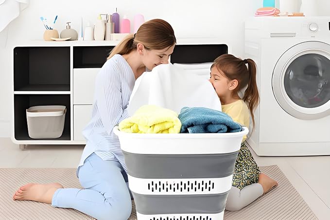 SAMMART 40L Foldable Plastic Laundry Basket - Image 2