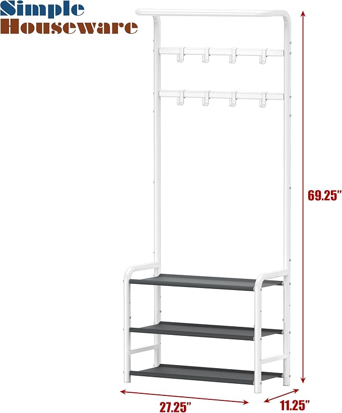 Simple Houseware Space-Saving Coat Rack - Image 7