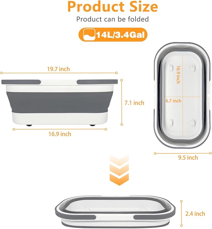 Collapsible Bucket with Wheels 14L - Image 2