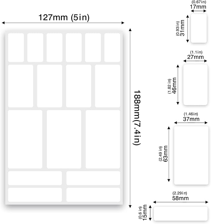 170Pcs White Removable Labels for Jars, for Storage Bins, for Food Containers - Image 6