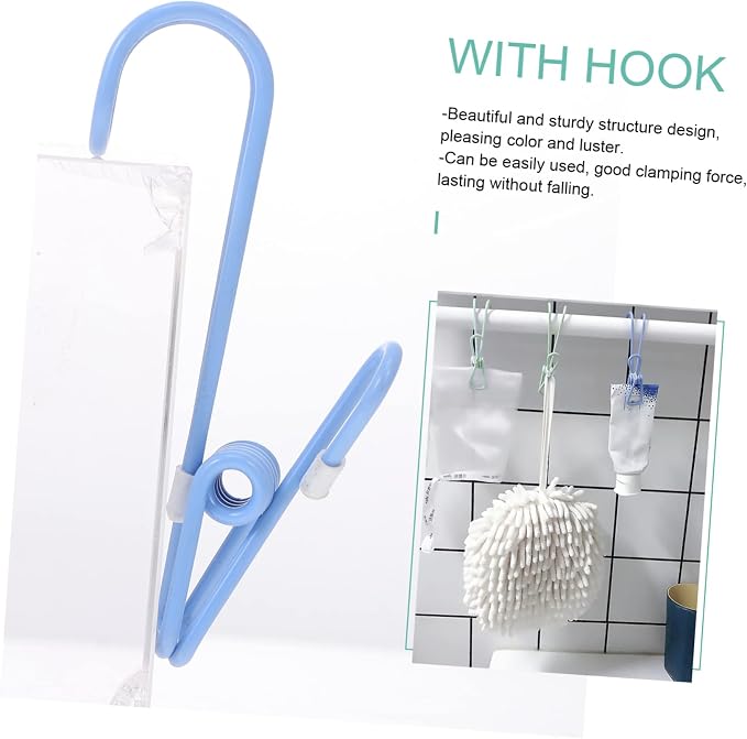 10pcs Multi-use Non-Slip Laundry Hooks Plastic Clamp Hooks Simple Clip - Image 5