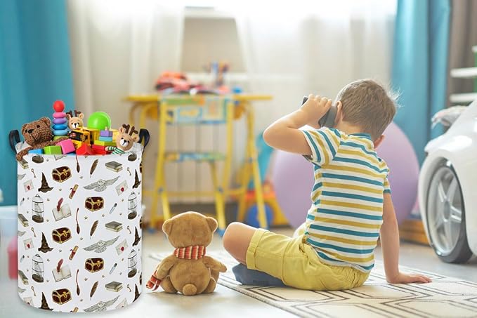 Kids Laundry Hamper, Magic Laundry Basket Collapsible Cute Storage Baskets - Image 5