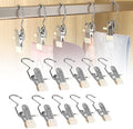 10 PCS Stainless Steel Laundry Hanging Hooks Clips, Anti-rust Clip Space-saving by Drkicsy