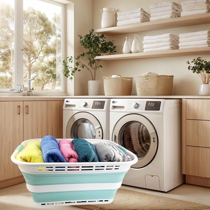 SAMMART 42L Collapsible Plastic Laundry Hamper/Basket - Image 5
