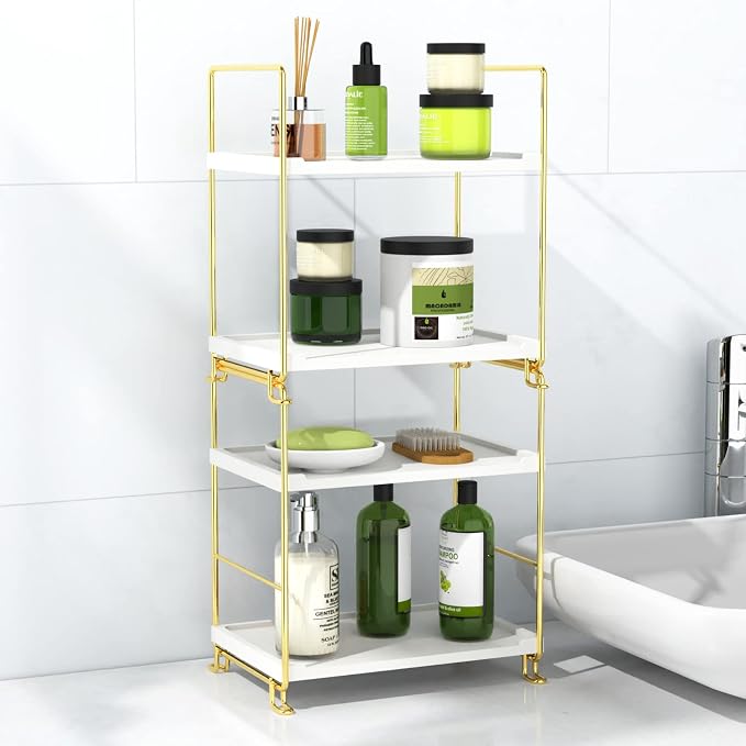 2-Tier Bathroom Countertop Organizer Perfume Organizer Makeup Shelf Bedroom - Image 4