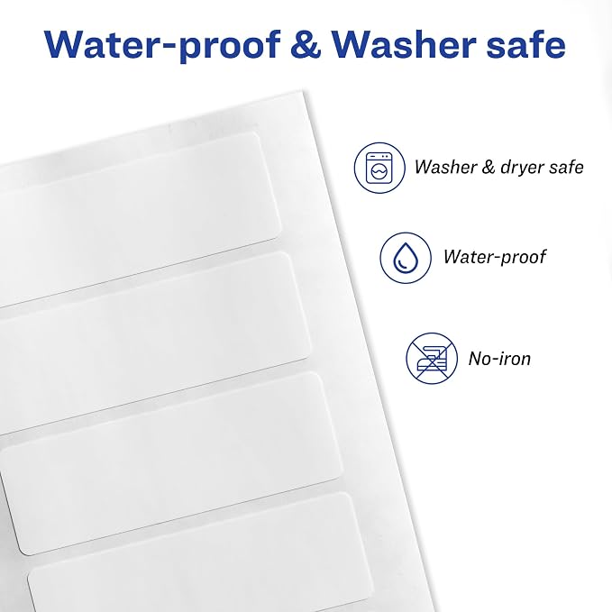 Avery No-Iron Fabric Labels, Washer and Dryer-Safe Waterproof Labels, - Image 5