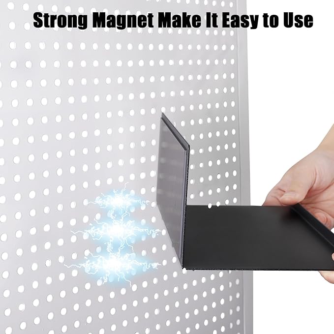 Kokone Magnetic Pegboard Shelves 6 Pack Small Pegboard Shelf - Image 6