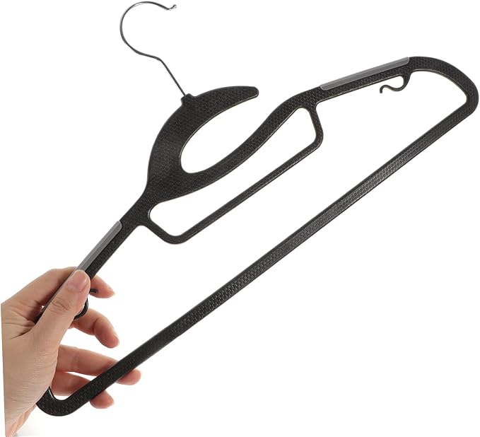 10pcs Extra Wide Non-Slip Plastic Clothes Hangers Heavy Duty Space-Saving - Image 7