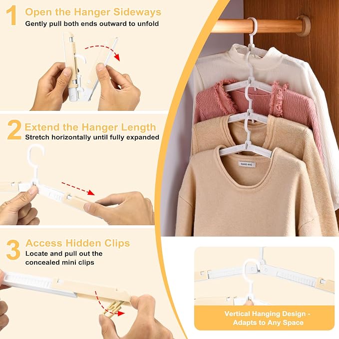 6 Pack Fodable Travel Hangers - Image 6