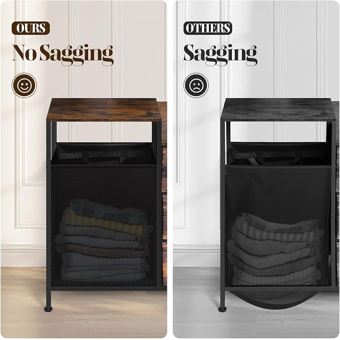 Laundry Hamper with Top Shelf, Laundry Basket Organizer with 1 Large Removable - Image 6