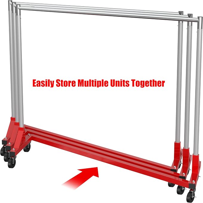 Simple Houseware Industrial Grade Z-Base Garment Rack, 500lb Load - Image 5