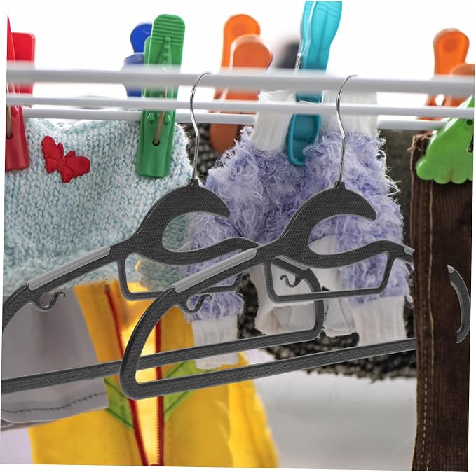10pcs Non- Plastic Hangers for Adults Heavy Duty Clothes Hangers Space Saving - Image 8
