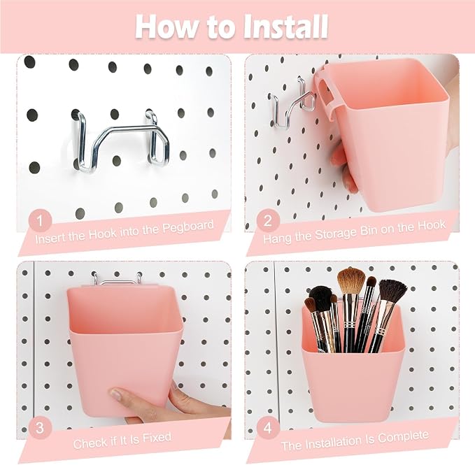 8 Pack Large Pegboard Bins - Image 5