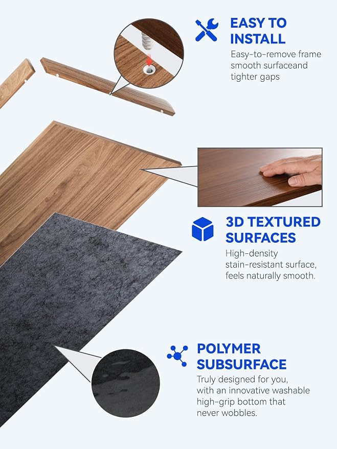 Washer Dryer Countertop with Non-Slip Pad, Laundry Counter Top with Edge Rails - Image 3