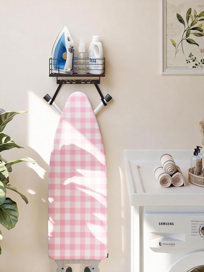 THYGIFTREE Ironing Board Hanger Wall Mount Adjustable Hooks Fits T & Y Shaped - Image 4
