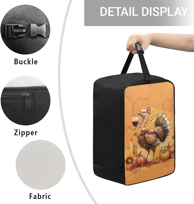 Thanksgiving Turkey Portable Travel Steam Iron Bag Easy to Clean Carrying Case - Image 5