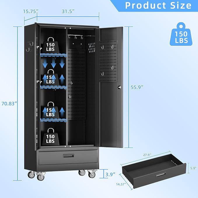 Broom Closet Storage Cabinet - Image 3
