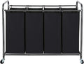 STO STO Laundry Sorter 4 Section, 4 Bag Clothes Hamper, Rolling Laundry Cart by STOSTO