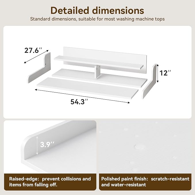 IDEALHOUSE 2-Tier Washer and Dryer Countertop - Image 2