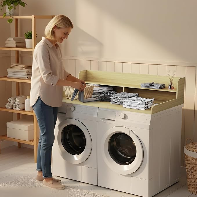 Fabuday 2-Tier Wood Washer Dryer Countertop - Image 3