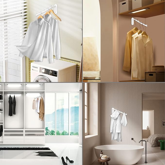 Sumnacon 2 PCS Stainless Steel Clothes Hanger Rack - Image 6
